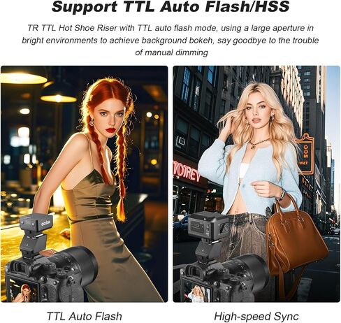 GODOX TR-S for Sony,TTL Mini Flash Hot Shoe Extension Riser for GODOX IT30Pro IT20 IT22 IM30 IM20 IM22 IA32 Mini Flash X3 X3Pro Trigger to Reduce Lens Shadow,Adjust 0-90° for TTL Auto Flash/HSS in Saudi Arabia