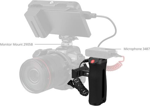 SMALLRIG Side Handle for Arca-Swiss with Recording Trigger, 3 Control Cable, Fit for Sony A7 III/ FX3/ A6600, for Canon R5II/ R5C, for FUJIFILM X-H2S/ X-T5, for Panasonic S5 II/ GH5-5694 in Saudi Arabia