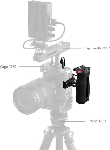 SMALLRIG Side Handle for Arca-Swiss with Recording Trigger, 3 Control Cable, Fit for Sony A7 III/ FX3/ A6600, for Canon R5II/ R5C, for FUJIFILM X-H2S/ X-T5, for Panasonic S5 II/ GH5-5694 in Saudi Arabia