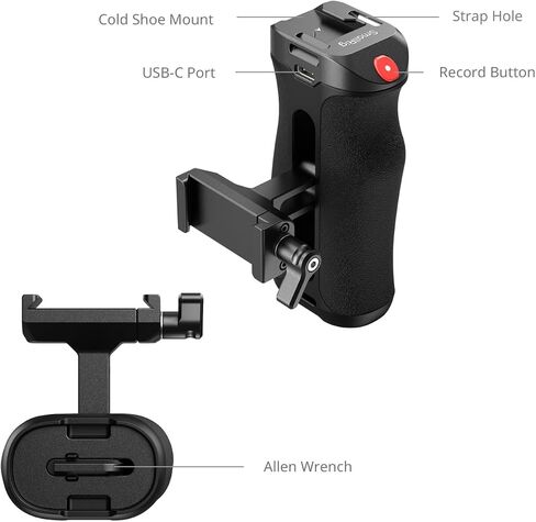 SMALLRIG Side Handle for Arca-Swiss with Recording Trigger, 3 Control Cable, Fit for Sony A7 III/ FX3/ A6600, for Canon R5II/ R5C, for FUJIFILM X-H2S/ X-T5, for Panasonic S5 II/ GH5-5694 in Saudi Arabia