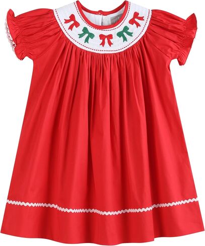 Lil cactus Baby and Girls Christmas Smocked BishopDress in Saudi Arabia