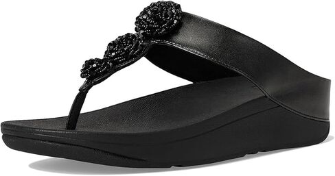صندل نسائي من FitFlop بكعب عريض مزود بأزرار معدنية عند أصابع القدم in Kuwait