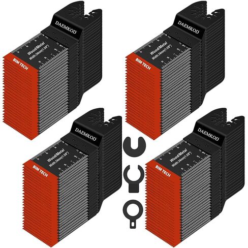 12 قطعة من شفرات الأدوات المتأرجحة ثنائية المعدن، شفرات متعددة الأدوات سريعة التحرير للبلاستيك الصلب المعدني الناعم، 34 مم و44 مم منشار متأرجح، مجموعات شفرات متعددة الأدوات in Kuwait
