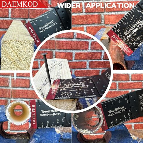 12 قطعة من شفرات الأدوات المتأرجحة ثنائية المعدن، شفرات متعددة الأدوات سريعة التحرير للبلاستيك الصلب المعدني الناعم، 34 مم و44 مم منشار متأرجح، مجموعات شفرات متعددة الأدوات in Kuwait