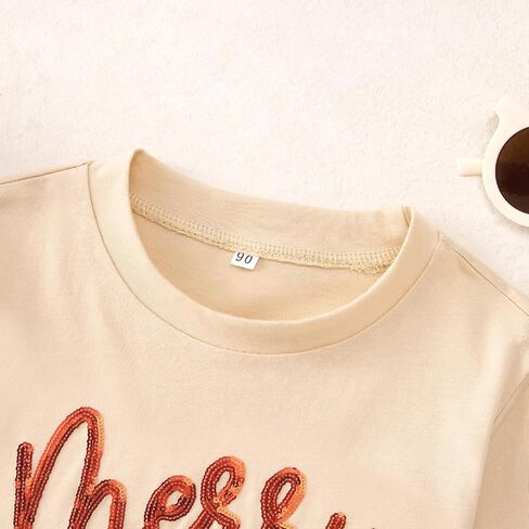Toddler Baby Girls Christmas Shirts Embroidery Glitter Merry Tees Long Sleeve T-Shirt Xmas Tops Holidays Clothes in Saudi Arabia