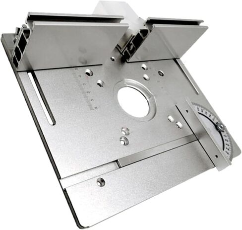 Yosoo Health Gear Router Table Insert Plate, 2-in-1 Aluminum Flip Board with Adjustable Fence for Woodworking Trimming and Routing in Saudi Arabia