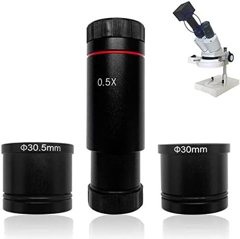 Microscope Kit 0.3X 0.4X Lens Microscope Reduction Relay C-Mount Adapter Lens Microscope Lens Adapters(0.4X) in Saudi Arabia