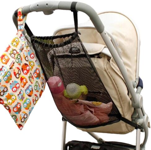 Universal Stroller Organizer, Universal Baby Stroller Hanging Mesh Pocket with Detachable Straps, Infant Prams Storage Organizer Bag in Saudi Arabia