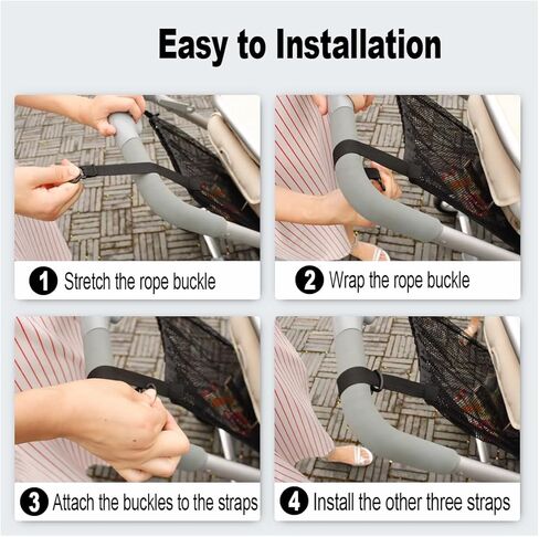 Universal Stroller Organizer, Universal Baby Stroller Hanging Mesh Pocket with Detachable Straps, Infant Prams Storage Organizer Bag in Saudi Arabia