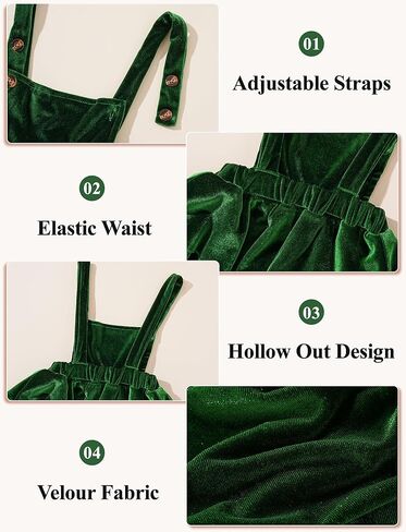 SEAUR Newborn Baby Girl Outfits Long Sleeve Ribbed Romper Corduroy Suspender Skirt Overall 3 Piece Christmas Set for Baby in Saudi Arabia