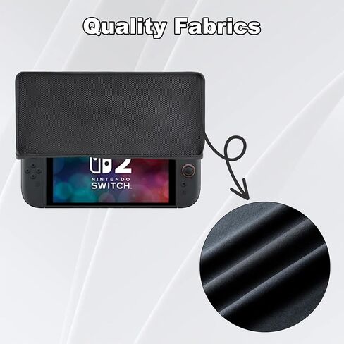Dust Cover for Nintendo Switch 2 Console Non-Scratch Sleeve Protective Cover Thick Fabric Precision Cut Dust Guard Easy Access Cable Port Black in Saudi Arabia