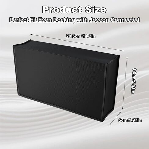 Dust Cover for Nintendo Switch 2 Console Non-Scratch Sleeve Protective Cover Thick Fabric Precision Cut Dust Guard Easy Access Cable Port Black in Saudi Arabia