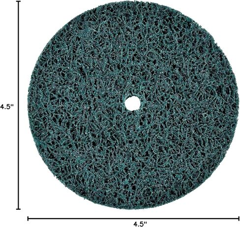 Scotch-Brite Clean and Strip XT Pro Extra Cut Disc, XC-DC, A/O Extra Coarse, Green, 4-1/2 in x 5/8"-11, Type 27, Pack of 10, Heavy Duty Metal Stripper Disc, Aluminum Oxide in Saudi Arabia