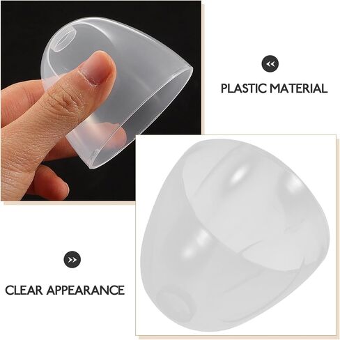 Toyvian Milk Bottle Caps Replacement, 6 Pcs Clear Plastic Feeding Bottles Lids Replacement, The Bottom Diameter is Approximately 6.2cm in Saudi Arabia