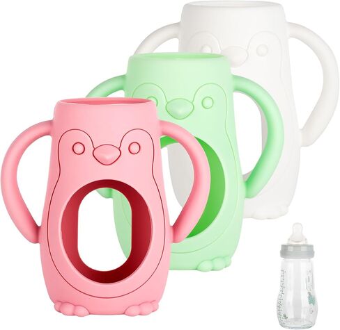 3 Pack Silicone Sleeves for MAM Baby Bottles - Anti Breakage Baby Bottle Holder, Compatible with MAM Baby Bottle, 9OZ in Saudi Arabia