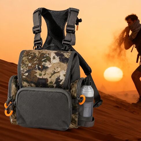 Men Chest Pack,Adjustable Straps Multi-Pocket - Telescope Carrier Outdoor Chest Bag - for Men Teens Adults Hiking Adventure Birdwatching Cycling Walking Mountaineering in Saudi Arabia