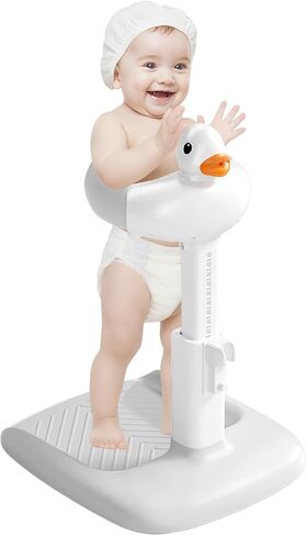Baby Shower Stand with Anti-slip Base, Adjustable Child Stand for Shower Infant Bath Support Stand Bath Stand for Toddlers 6-36 Months (Grey) in Saudi Arabia