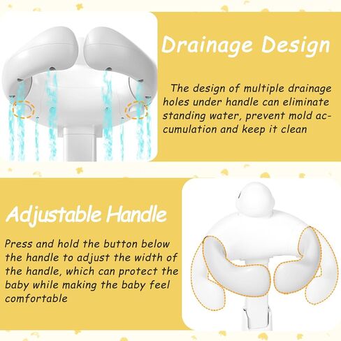 Baby Shower Stand with Anti-slip Base, Adjustable Child Stand for Shower Infant Bath Support Stand Bath Stand for Toddlers 6-36 Months (Grey) in Saudi Arabia