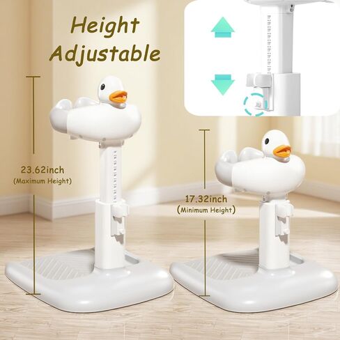 Baby Shower Stand with Anti-slip Base, Adjustable Child Stand for Shower Infant Bath Support Stand Bath Stand for Toddlers 6-36 Months (Grey) in Saudi Arabia