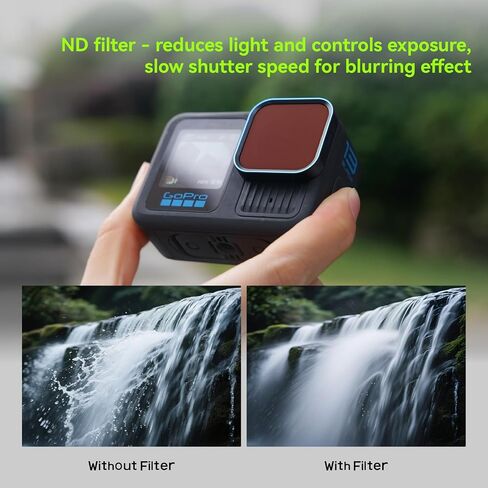 فلتر عدسة مستقطب دائري CPL متوافق مع GoPro Hero 13/12/11/10/9 أسود، زجاج بصري عالي الدقة متعدد الطبقات، يقلل من الوهج والانعكاسات، ويعزز الألوان، وملحقات كاميرا الحركة in Kuwait