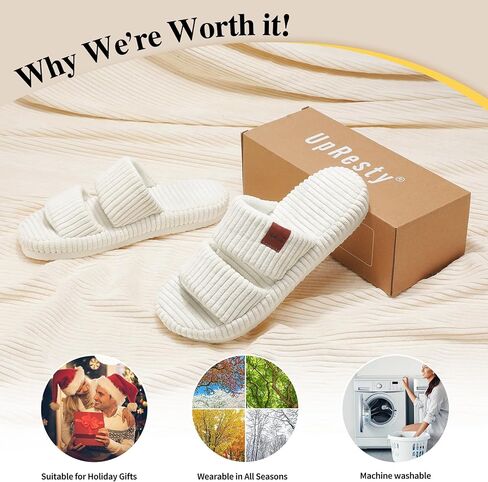 شبشب منزلي للنساء في الداخل والخارج، شبشب نسائي مريح بتصميم أصلي أمريكي مع دعم للقوس، شبشب نسائي من الإسفنج الذكي قابل للغسل ومفتوح عند الأصابع للتوصيل إلى غرفة النوم والمستشفى in Kuwait