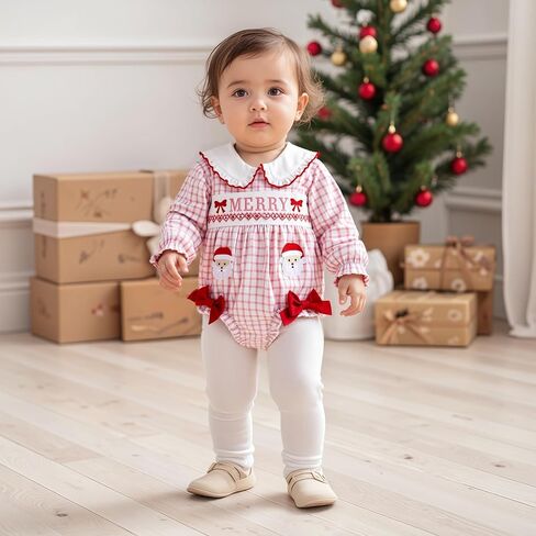 Girls Valentines Day Outfit Heart Xoxo Smocked Bubble Romper My First Valentines Day Baby Girl Outfit in Saudi Arabia