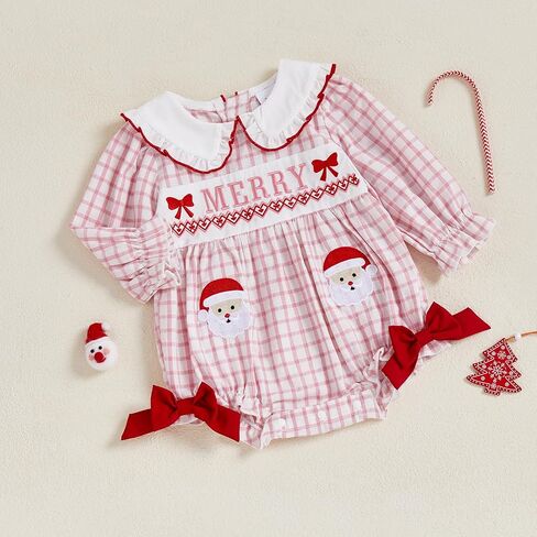 Girls Valentines Day Outfit Heart Xoxo Smocked Bubble Romper My First Valentines Day Baby Girl Outfit in Saudi Arabia