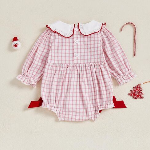 Girls Valentines Day Outfit Heart Xoxo Smocked Bubble Romper My First Valentines Day Baby Girl Outfit in Saudi Arabia