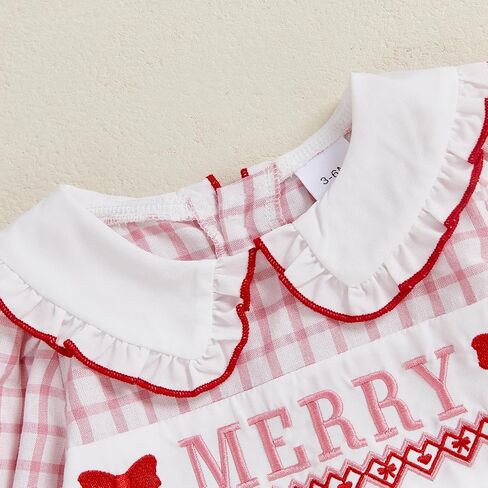 Girls Valentines Day Outfit Heart Xoxo Smocked Bubble Romper My First Valentines Day Baby Girl Outfit in Saudi Arabia