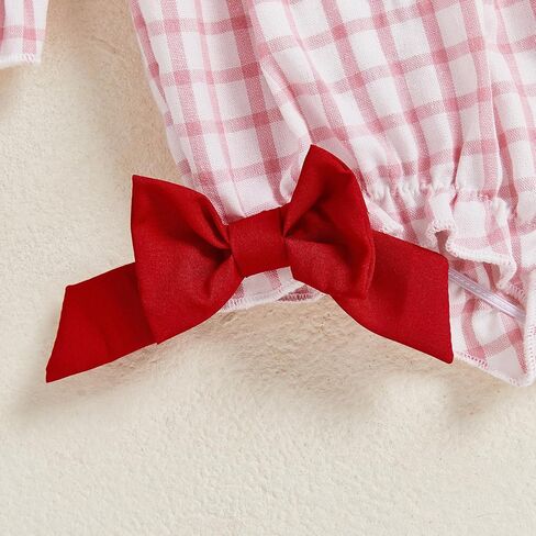 Girls Valentines Day Outfit Heart Xoxo Smocked Bubble Romper My First Valentines Day Baby Girl Outfit in Saudi Arabia