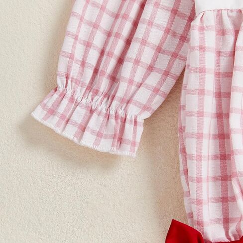 Girls Valentines Day Outfit Heart Xoxo Smocked Bubble Romper My First Valentines Day Baby Girl Outfit in Saudi Arabia