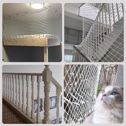 Stair Safety Net for Kids Rope Net Safety Netting for Railings Suitable for Balconies, Stair, Railing, Playground, Indoor and Outdoor Decoration (6mm,1.5X3m) in Saudi Arabia