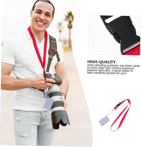 9Pieces Grey White Balance Photography Accessory with Strap Portable Exposure Cards for Accurate Color Correction and Lightweight Design for Professional in Saudi Arabia