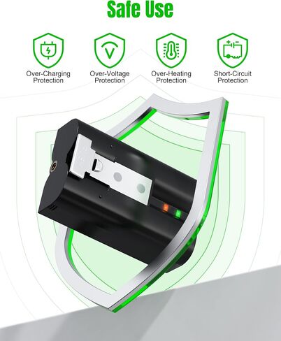 بطارية بديلة لكاميرا Ring، حزمة 3 بطاريات قابلة لإعادة الشحن بسرعة 6040 مللي أمبير في الساعة متوافقة مع كاميرا Ring Doorbell 2/3/3 Plus/4، أضواء كاشفة وكاميرا لاصقة، محطة شحن شاشة LED in Kuwait