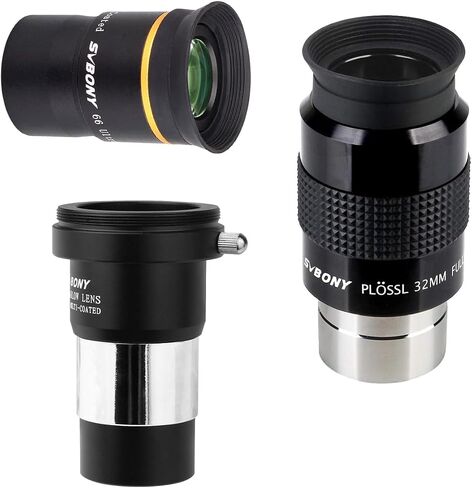 SVBONY SV131 Eyepiece 32mm 1.25 Inch Bundle with 15mm 66 Degree Ultra Wide Angle Telescope Eyepiece Barlow Lens 2X in Saudi Arabia