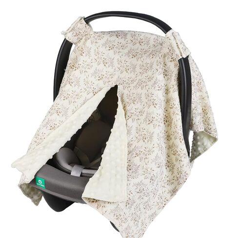 2-in-1 Baby Car Seat Cover, Baby Car Seat Canopy, Mom Nursing Cover，Easy to Install Shield，Multi-Purpose | Winter Warm & Summer Shade Use in Kuwait