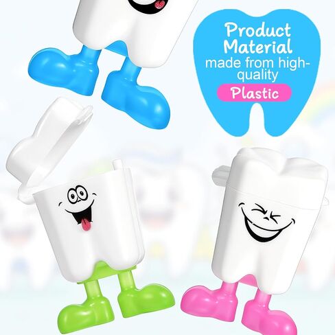 25Pcs Teeth Storage Box Lovely Milk Tooth Organizer Colorful Teeth Saver Box Tooth Fairy Tooths Holder Case for Lost Teeths Kids Keepsake Theme Party Favor Accessories with Expression in Saudi Arabia