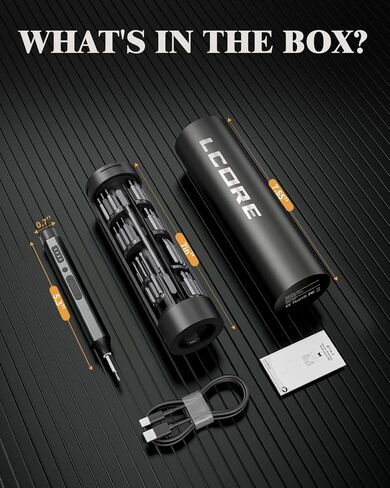 مجموعة مفك كهربائي LCORE، مجموعة مفك براغي لاسلكي 3.7 فولت، ED1 PRO 67 في 1 مفك براغي طاقة، بحد أقصى 0.35 نيوتن متر، 62 لقمة مغناطيسية، ضوء LED، 4 عزم دوران، للإلكترونيات والهواتف والكاميرات وأجهزة الكمبيوتر المحمولة والساعات in Kuwait