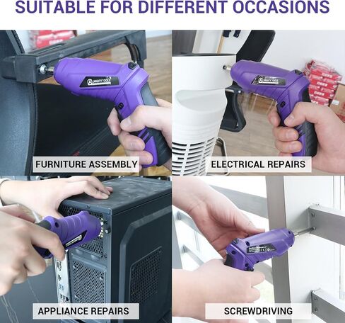 Electric Screwdriver Cordless, 3.6V Cordless Screwdriver Rechargeable, 47Pcs Small Power Screwdriver Set with Pivoting Handle and LED Light, 3Nm Battery Screw Gun for DIY Enthusiasts in Saudi Arabia