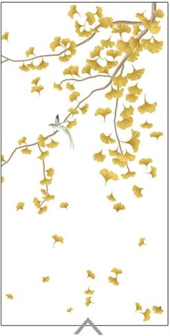 Window Clings Window Glass Sticker Ginkgo Leaf Decoration Translucent Opaque Window Frosted Anti-peep Anti-Light Window Film Privacy Window Film(D,45 * 120 cm) in Saudi Arabia