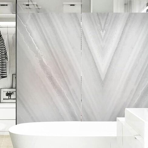 Window Clings Glass Sticker Marble Office Partition Frosted Decorative Window Film Suitable for Bathroom Toilet Anti-peep Window Film Privacy Window Film(A,60 * 120 cm) in Saudi Arabia