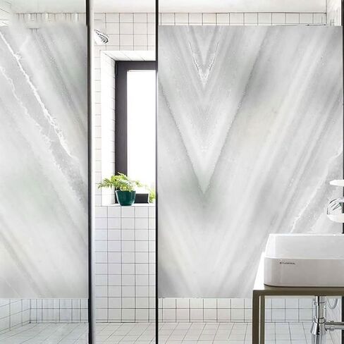 Window Clings Glass Sticker Marble Office Partition Frosted Decorative Window Film Suitable for Bathroom Toilet Anti-peep Window Film Privacy Window Film(A,60 * 120 cm) in Saudi Arabia