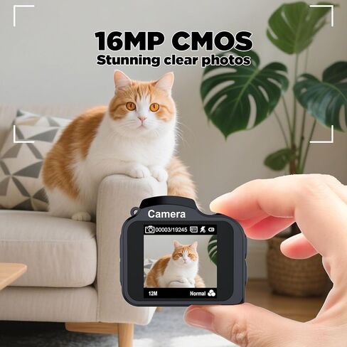 كاميرا سلسلة مفاتيح صغيرة بدقة 4K - كاميرا رقمية صغيرة - حجم جيب صغير الحجم 16 ميجابكسل CMOS 1.54 بوصة شاشة LCD كبيرة الحجم صغير الحجم 32 جيجابايت متضمنة فكرة السفر (وردي) in Kuwait