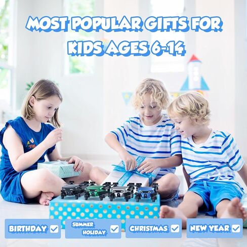 طائرات بدون طيار للأطفال مع كاميرا من NEHEME - ألعاب طائرات الهليكوبتر للتحكم عن بعد هدايا للأولاد والبنات، طائرة رباعية المروحية 1080P HD FPV RC للبالغين، مفتاح تشغيل/أرض واحد، تثبيت الارتفاع، التحكم في الجاذبية، بطاريتان، أسود in Kuwait