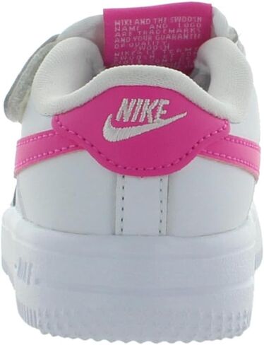 حذاء Nike Force 1 Low EasyOn للرضع/الأطفال الصغار (FN0236-102، أبيض/فوشيا ليزر) مقاس 4 in Kuwait
