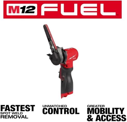 2483-20 ​​ماكينة صنفرة حزام الطاقة لميلووكي 12 فولت FUEL M12 3/8 بوصة × 13 بوصة ملف باندفيل لاسلكي - أداة عارية in Saudi Arabia