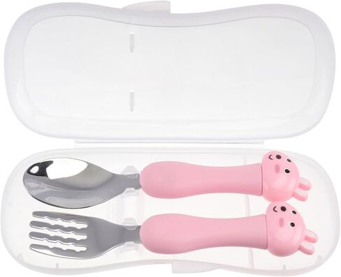 minkissy Cartoon Spoon Fork for Boy Girl Stainless Steel Tableware with Rust Durable Design Portable Utensils for Eating and Drinking Pattern in Saudi Arabia
