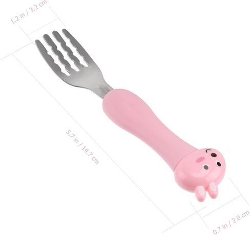 minkissy Cartoon Spoon Fork for Boy Girl Stainless Steel Tableware with Rust Durable Design Portable Utensils for Eating and Drinking Pattern in Saudi Arabia
