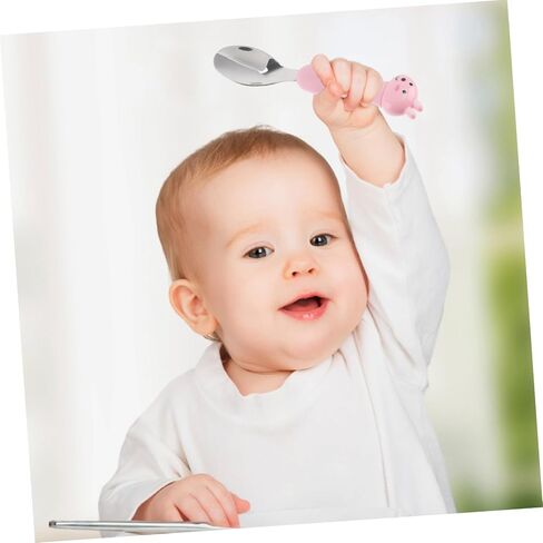 minkissy Cartoon Spoon Fork for Boy Girl Stainless Steel Tableware with Rust Durable Design Portable Utensils for Eating and Drinking Pattern in Saudi Arabia