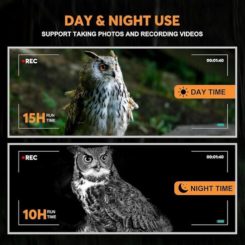 نظارات الرؤية الليلية WOSPORTS 4K - صورة بدقة 48 ميجابكسل، تكبير يصل إلى 80x، تكبير بصري 10X ورقمي 8X، رؤية 1015FT، شاشة 3 بوصة، بطارية قابلة لإعادة الشحن 5000 مللي أمبير، التخييم في الهواء الطلق، البقاء على قيد الحياة، هدية للرجال in Kuwait